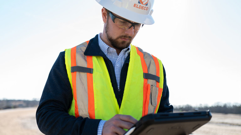 person with tablet